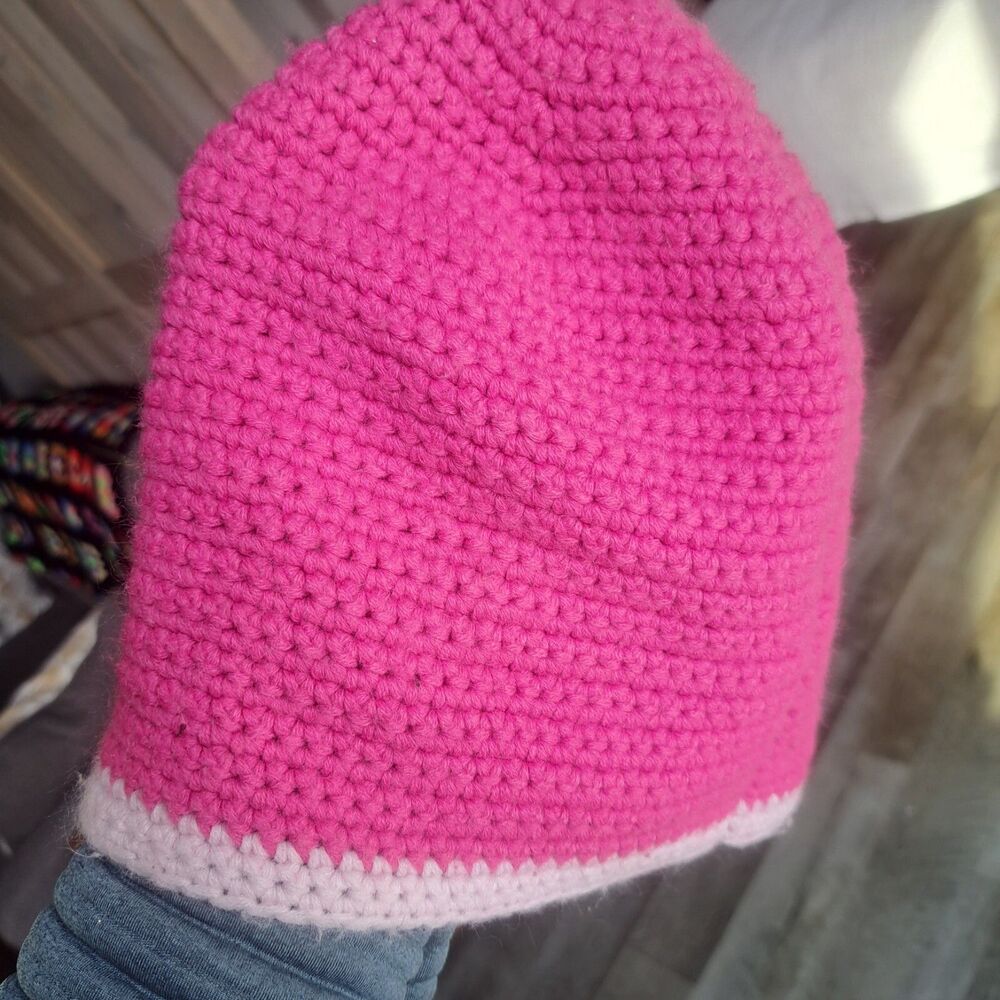 Kari TRAA Pink Beanie Hat Knit Crochet From Norway With Love Womens One Size - Picture 2 of 3